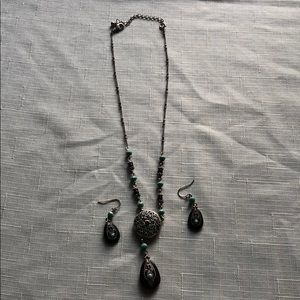 Necklace with matching earrings